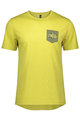 SCOTT Cycling short sleeve t-shirt - TRAIL FLOW DRI - yellow