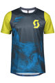 SCOTT Cycling short sleeve jersey - TRAIL VERTIC - blue/yellow