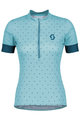 SCOTT Cycling short sleeve jersey - ENDURANCE 20 LADY - light blue