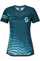 SCOTT Cycling short sleeve jersey - TRAIL VERTIC LADY - blue