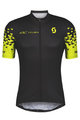 SCOTT Cycling short sleeve jersey and shorts - RC TEAM 10 - black/yellow