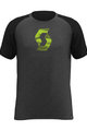 SCOTT Cycling short sleeve t-shirt - 10 ICON RAGLAN - black/grey