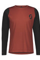 SCOTT Cycling summer long sleeve jersey - TRAIL PROGRESSIVE - red/black