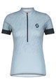 SCOTT Cycling short sleeve jersey - ENDURANCE 20 LADY - light blue