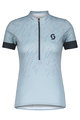 SCOTT Cycling short sleeve jersey - ENDURANCE 20 LADY - light blue