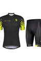 SCOTT Cycling short sleeve jersey and shorts - RC TEAM 10 - black/yellow