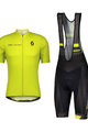 SCOTT Cycling short sleeve jersey and shorts - RC TEAM 10 - yellow/black