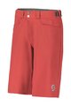 SCOTT Cycling shorts without bib - TRAIL FLOW - red