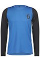 SCOTT Cycling summer long sleeve jersey - TRAIL PROGRESS - black/blue