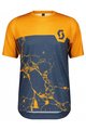 SCOTT Cycling short sleeve jersey - TRAIL VERTIC PRO SS - blue/orange