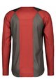 SCOTT Cycling summer long sleeve jersey - TRAIL VERTIC LS - grey/red