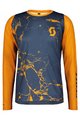 SCOTT Cycling summer long sleeve jersey - TRAIL VERTIC LS - blue/orange