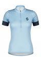 SCOTT Cycling short sleeve jersey - ENDURANCE 20 SS LADY - light blue/blue