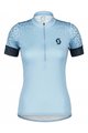 SCOTT Cycling short sleeve jersey - ENDURANCE 20 SS LADY - light blue/blue