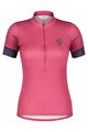 SCOTT Cycling short sleeve jersey and shorts - ENDURANCE 20 SS LADY - black/purple/pink