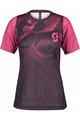 SCOTT Cycling short sleeve jersey - TRAIL VERTIC LADY - pink/purple