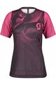 SCOTT Cycling short sleeve jersey and shorts - TRAIL VERTIC LADY - purple/pink