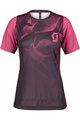 SCOTT Cycling short sleeve jersey and shorts - TRAIL VERTIC LADY - purple/pink