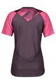 SCOTT Cycling short sleeve jersey and shorts - TRAIL VERTIC LADY - purple/pink