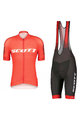 SCOTT Cycling short sleeve jersey and shorts - RC PRO SS - grey/white/red