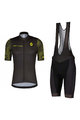 SCOTT Cycling short sleeve jersey and shorts - RC TEAM 10 SS - yellow/grey/black