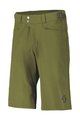 SCOTT Cycling shorts without bib - TRAIL FLOW W/PAD - green