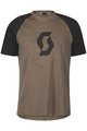 SCOTT Cycling short sleeve t-shirt - ICON RAGLAN SS - black/brown