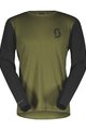 SCOTT Cycling summer long sleeve jersey - TRAIL VERTIC LS - black/green