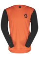 SCOTT Cycling summer long sleeve jersey - TRAIL VERTIC LS - black/orange