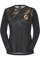 SCOTT Cycling summer long sleeve jersey - TRAIL VERTIC LS LADY - black/beige