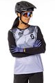 SCOTT Cycling summer long sleeve jersey - TRAIL VERTIC LS LADY - black/light blue