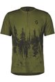 SCOTT Cycling short sleeve jersey - TRAIL FLOW ZIP W - green/black