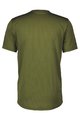 SCOTT Cycling short sleeve jersey - TRAIL FLOW ZIP SS - green