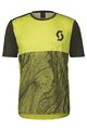 SCOTT Cycling short sleeve jersey - TRAIL VERTIC SS - green/yellow