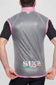 SIX2 Cycling gilet - GHOST - pink/transparent