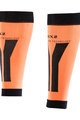 SIX2 Cycling knee-length leg warmers - CALF - black/orange