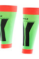 SIX2 Cycling knee-length leg warmers - CALF - red/green