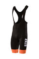 SIX2 Cycling bib shorts - SLP STRIPES - black/orange