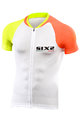 SIX2 Cycling short sleeve jersey - BIKE3 ULTRALIGHT - white/yellow/orange