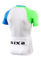 SIX2 Cycling short sleeve jersey - BIKE3 ULTRALIGHT - green/blue/white
