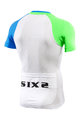 SIX2 Cycling short sleeve jersey - BIKE3 ULTRALIGHT - white/blue/green