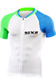 SIX2 Cycling short sleeve jersey - BIKE3 ULTRALIGHT - white/blue/green