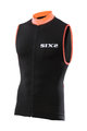Six2 Cycling sleeveless jersey - BIKE2 STRIPES - black/orange