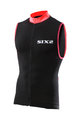 SIX2 Cycling sleeveless jersey - BIKE2 STRIPES - black/red