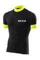 SIX2 Cycling short sleeve jersey - BIKE3 STRIPES - black/yellow
