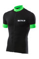 Six2 Cycling short sleeve jersey - BIKE3 STRIPES - green/black