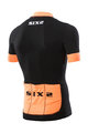 SIX2 Cycling short sleeve jersey - BIKE3 STRIPES - black/orange