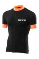 SIX2 Cycling short sleeve jersey - BIKE3 STRIPES - black/orange