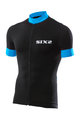 SIX2 Cycling short sleeve jersey - BIKE3 STRIPES - black/blue
