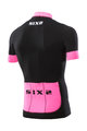 SIX2 Cycling short sleeve jersey - BIKE3 STRIPES - black/pink